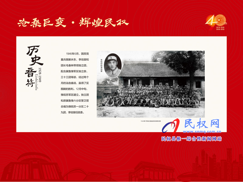 滄桑巨變?輝煌民權(quán) 民權(quán)縣慶祝改革開放40周年暨建縣90周年大型圖片展